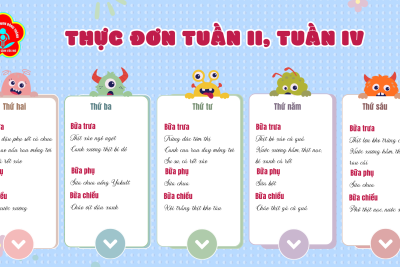 Thực đơn tuần 4 tháng 4 năm 2026