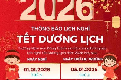 Thông báo lịch nghỉ Tết Dương lịch năm 2026